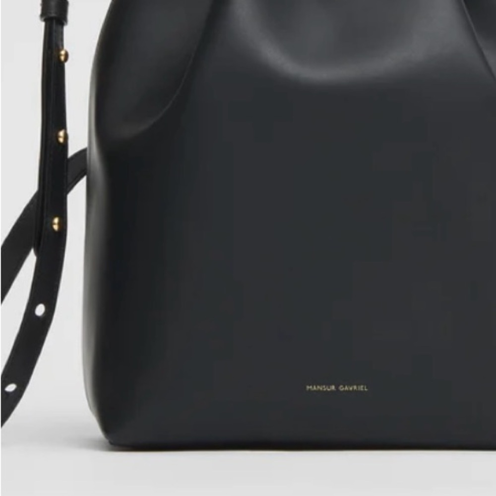 Mansur Gavriel Black Bucket Bag Sleek Minimalist Design